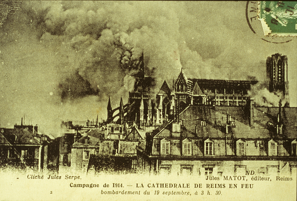 Incendie de la cathedrale de Reims